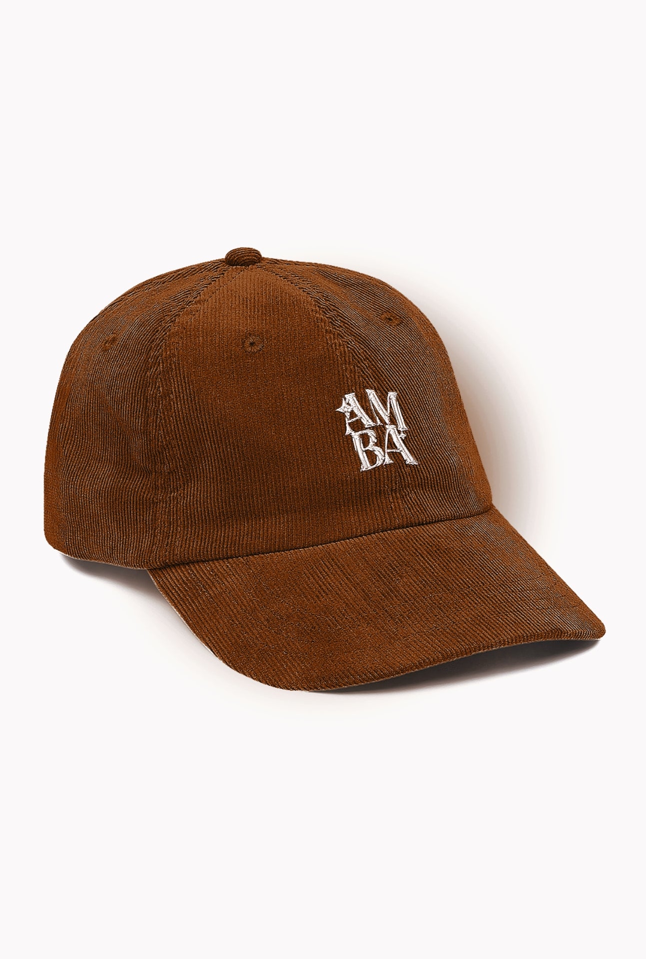 'AMBA' Embroidered Corduroy Cap