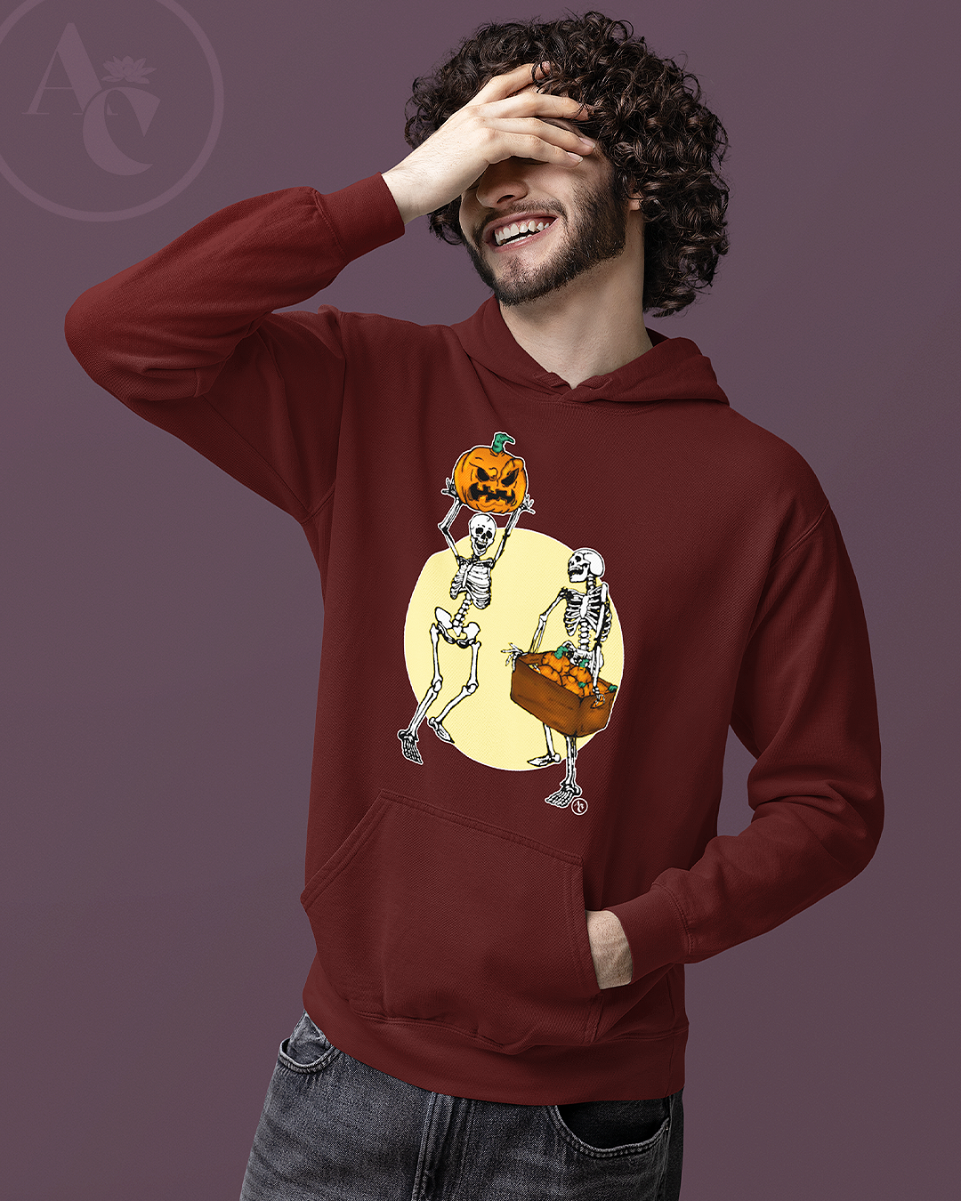"The Skeleton's Pumpkin Patch" Halloween Crewneck Jumper/ Hoodie