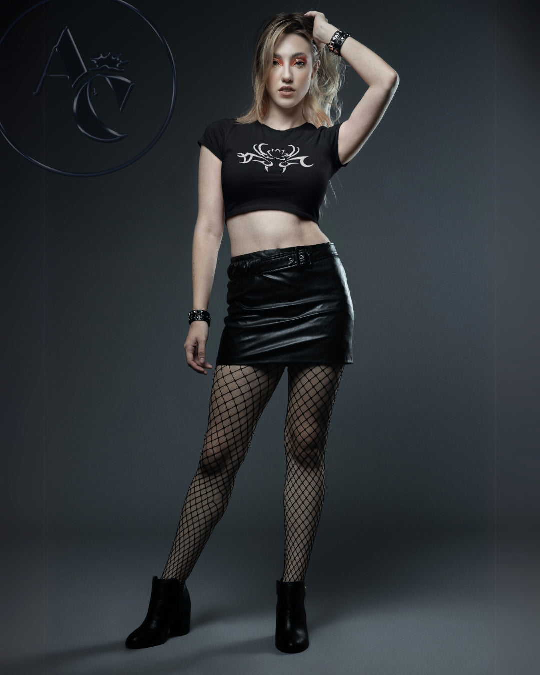 Cyber Print Stamp Crop Top