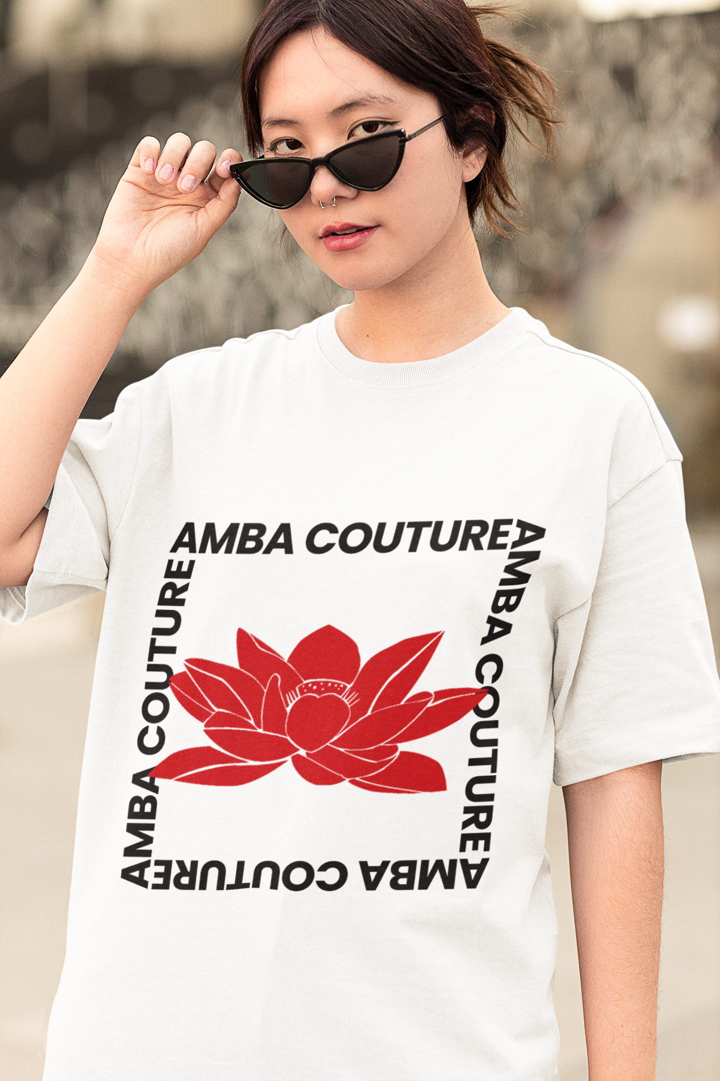AMBA CUSTOM Graphic Lotus T-shirt