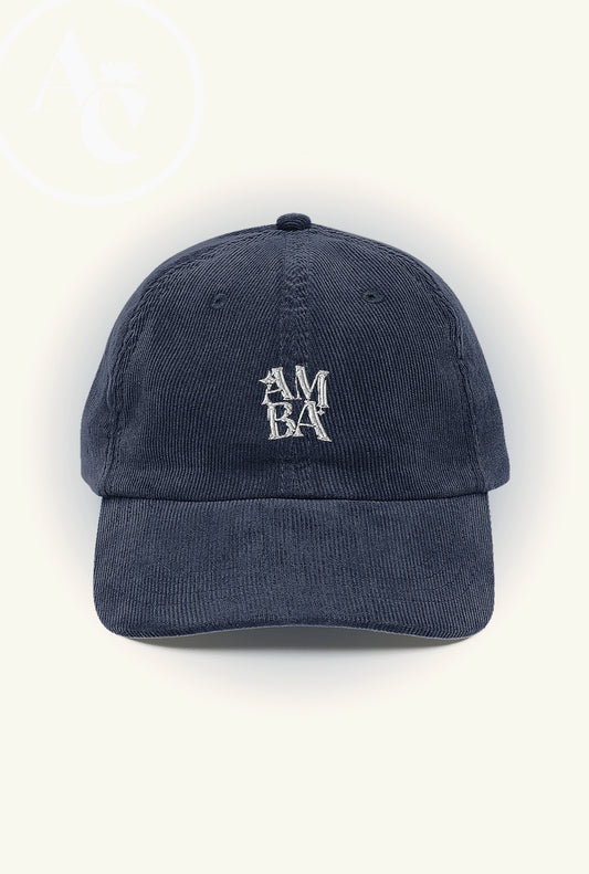 'AMBA' Embroidered Corduroy Cap