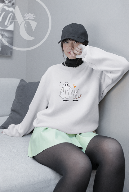 "The Ghoul's Cat" Halloween Crewneck Jumper / Hoodie