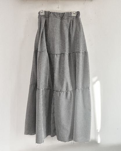 Gingham Tiered Midi Skirts
