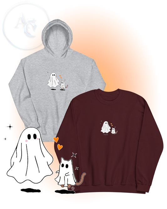 "The Ghoul's Cat" Halloween Crewneck Jumper / Hoodie