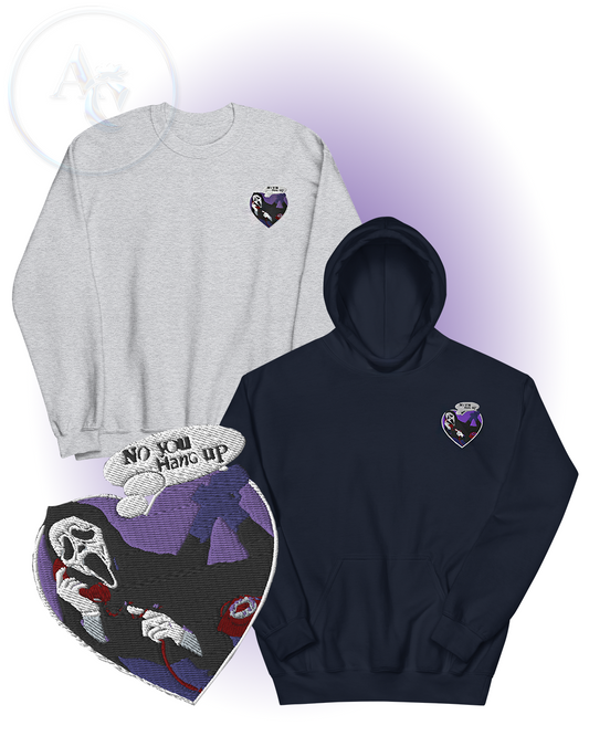 "No you hang up!" Scream Halloween Crewneck / Hoodie